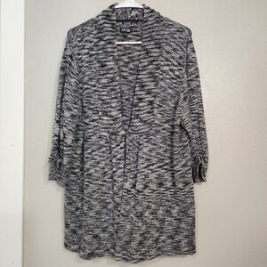 Apt‎ 9 Knit Cardigan Hook Closure Size XL Black And White Long Sleeve